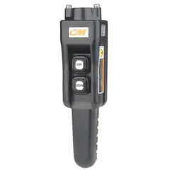 This pendant control station provides Up/Down functions for CM Lodestar (627) electric chain hoists. It is compatible with manufacturer part number 3525. Used for lifting and lowering loads in industrial environments.