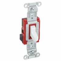 HUBBELL Wall Switch: Toggle Switch, Single Pole, Maintained, White, 120/277V AC, 20 A (MPN SNAP1221W)
