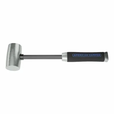 AMERICAN Mallet: Aluminum/Rubber Handle, 5 lb Head Wt, 2 1/4 in Dia, 3 1/4 in Head Lg - Nickel-Aluminum-Bronze Mallets