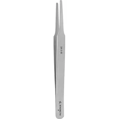 EXCELTA General Purpose Tweezers, Stainless Steel, Round Straight Tip, 2A-S-SE