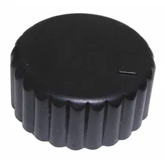 This knob is a control interface for HVACR equipment, such as air handlers, unit heaters, and refrigeration units. It provides a secure grip for adjusting settings like temperature or fan speed in industrial and commercial environments.