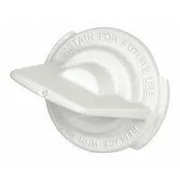 This GE MWF bypass cap allows water flow through the refrigerator or freezer dispenser without a filter cartridge. It is used during maintenance or when a replacement filter is unavailable. The component is designed for GE refrigerators and freezers