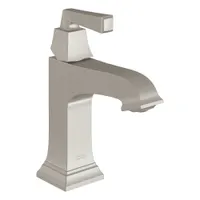 AMERICAN STANDARD Mid Arc Bathroom Faucet: Town Square S, Brass, Brushed Nickel Finish, Single-Post (MPN 7455107.295)
