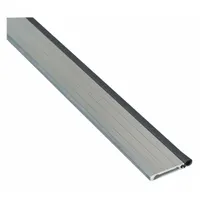 This metal leaf weatherstripping seals gaps around doors to block drafts, moisture, dust, and noise. It features an aluminum flange for mounting and a silicone bulb insert that compresses against the door frame for a tight seal. Measures 4 ft in length, 1 13/16 in width, and 1 13/16 in height