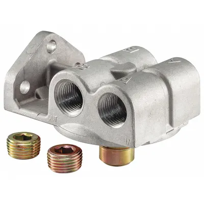 BALDWIN FILTERS Fuel Filter Base, Aluminum, 2-7/8 in Lg, FB46185 - Fuel Filter Accessories
