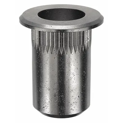 AVK Rivet Nut: #10-24 Thread Size, 1/2 in Overall Lg, 19/64 in Insert Dia, Round - Twist-Resistant Rivet Nuts