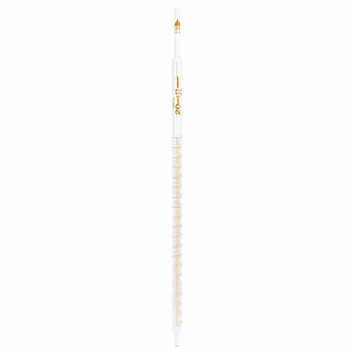 SIBATA Serological Pipette: 20 mL Capacity, 0.1 mL Graduation Increments, Non-Sterile - Non-Sterile Serological Pipettes