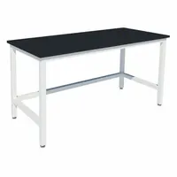 Heavy Duty Table: 30 in Overall Wd, 36 in Overall Ht, 8 ft Overall Lg, Phenolic, Petal White, Steel (MPN GRHD-9630-FP-2)