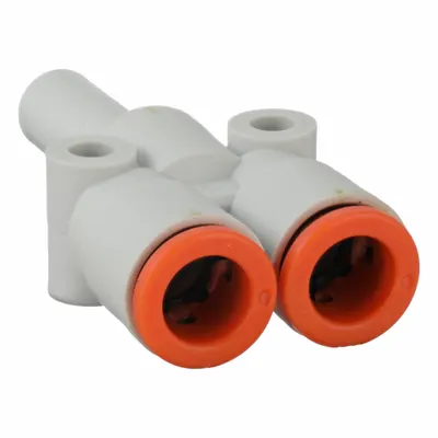 SMC KQ2U09-99A Polybutylene Terephthalate Push-Fit Wye Fitting - Polybutylene & Brass Tube Fittings