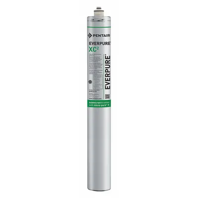PENTAIR/EVERPURE Quick-Connect Water Filter: 0.5 micron, 1.7 gpm, 12,000 gal - Quick-Connect Drinking Fountain & Beverage Machine Water Filters