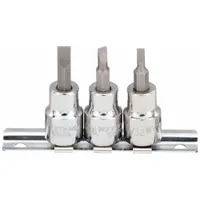 WESTWARD Socket Bit Set: 1 - 25 Pieces, 3/8 in Drive Size, 3 Pieces, 1 27/32 in Overall Lg, SAE