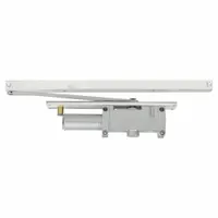 This LCN 2010 Series concealed-mount door closer is Grade 1 heavy duty, constructed of aluminum, and features a 14-inch track arm with adjustable spring size 6. It is non-hold open, ADA compliant, and suitable for interior or exterior use. The left-hand configuration is designed for doors that open to the left