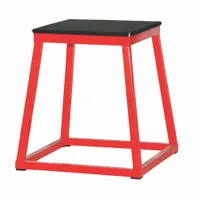 CHAMPION SPORTS Plyo Box: Black/Red, 18 in Box Ht, 14 in Box Wd, Steel, 350 lb Wt Capacity - Max (MPN PXB18)