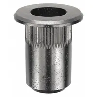Rivet Nut: M4-0.70 Thread Size, 11.4 mm Overall Lg, 6.7 mm Insert Dia, Round, Steel, Steel, 25 PK (MPN ALS4T-470-2.0)