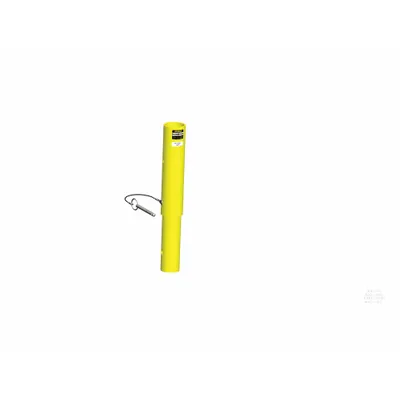 MSA Mast Extension: 15 in, One-Piece Arm, Yellow, Powder Coated, Lower Mast Extension - Davit Mast Extensions