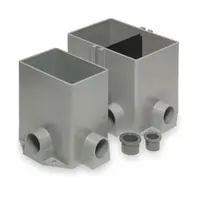 STEEL CITY Floor Box: Rectangular, 3/4 in For Conduit Sizes, 74 cu in Capacity, Box Only, Gray (MPN 642 P)
