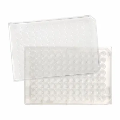 CAPLUGS 96-Well Microplates with Lids: Sterile, 96 Wells, 0.35 mL, 85 mm Dia - Multiple Well Plates