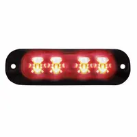 CODE 3 Warning Light: Emergency Vehicle Area Light, Red, 8 W Watt, Clear, SAE J595 Class 1, LED (MPN XTP4RR)