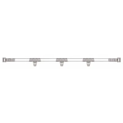 METRO Stackable Shelf Ledge: 3 7/8 in x 1 5/16 in, Front to Back, 1 Dividers/Ledges - Ledges for Plastic Shelving