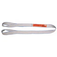 This protected-edge polyester twisted-eye web sling is designed for lifting and rigging loads in industrial environments. With 2 plies and a 14 ft length, it offers a vertical hitch capacity of 6,400 lb. The twisted-eye construction provides secure attachment points, while the protected edges help resist wear during use.