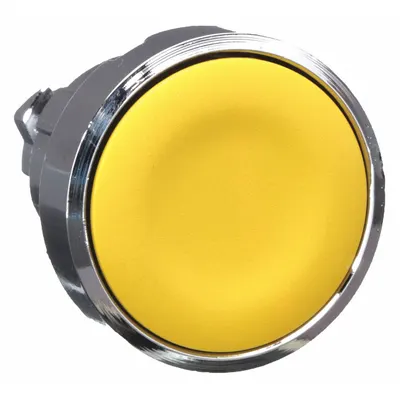 SCHNEIDER Flush Push Button: 22 mm Mounting Size, Metallic - Flush-Mount & Recessed Push-Button Operators