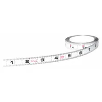 US TAPE Adhesive Backed Tape Measure: SAE, Inch, Decimal, Left to Right, 1/2 in Overall Wd, Feet (MPN 50006)