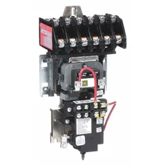 Mechanically held lighting contactor with 6 poles, rated 30 A, 120V AC coil. Maintains position without continuous coil power. Used for switching lighting loads in commercial and industrial buildings, such as large banks of lights or signage.