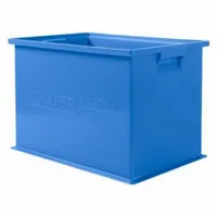 SSI SCHAEFER Straight Wall Tote: 8.8 gal, 19 in x 13 in x 12 in, Stacking Capable, Blue (MPN 1462.191312BL1)