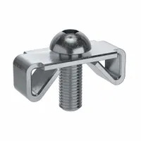 Standard End Fastener: Std End Fastener, 25 Series, 11 mm x 23.8 mm, For 6 1/2 mm Slot Wd, Silver (MPN 25-3895)