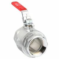 APPROVED VENDOR Manual Two-Way Ball Valve: 2 in, Chrome-Plated Brass, Straight, FIP x FIP, Two-Piece (MPN 107-828-CL)