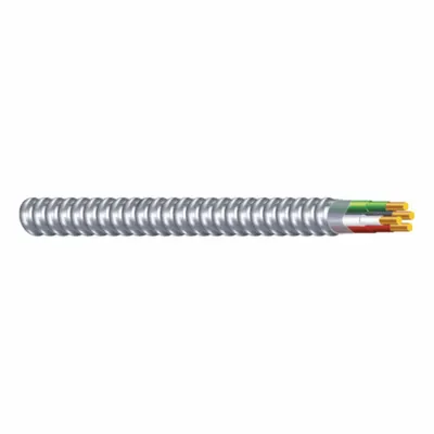 SOUTHWIRE Metal Clad Cable: 8 AWG, 3 Conductors, Copper, 500 ft, Aluminum, Std - Standard Metal-Clad Cables