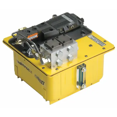 ENERPAC Air Hydraulic Pump: 5,000 psi Max. Op Pressure, 2 gal Reservoir Capacity - Air-Operated Hydraulic Workholding Pump Units