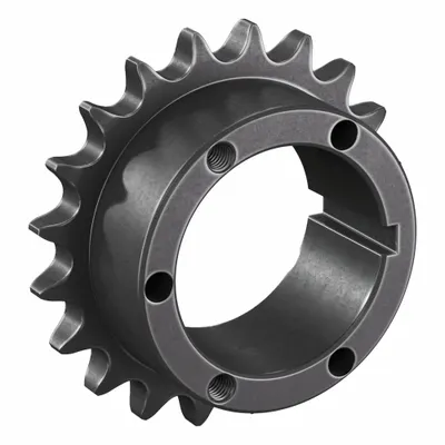 TSUBAKI Sprocket: For 60 Chain, 20 Teeth, 4.794 in Pitch Dia, 5.185 in Outside Dia - Size 60 Bushed-Bore Roller Chain Sprockets