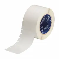 Pre-Cut Label Stock Roll: 1/2 in Label Ht, 1/2 in Label Wd, 1/2 in Roll Lg, Autoclavable Polyester (MPN THT-149-430-10)