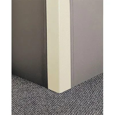 PAWLING Corner Guard: Corner Guard System, PETG, Champagne, 2 in Leg Wd - Fire-Rated Flush-Mount PETG Clip-On Corner Guards