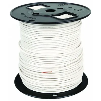 SOUTHWIRE Hookup Wire: 12 AWG Conductor Size, White, 500 ft Overall Lg - Machine Tool Wires