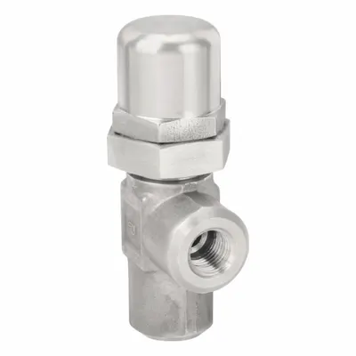Parker Pressure Control Valve: 4 gpm, 10 psi Max Set, Stainless Steel - Soft-Seat Pressure Control Valves