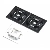 PANDUIT Cable Tie Mounting Base: 0.2 in Slot Wd, 0.06 in Slot Ht, White, 1 in Wd, 0.24 in Ht, 100 PK (MPN ABM100-A-C)