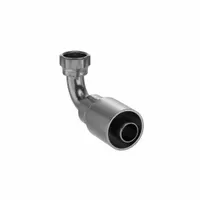 PARKER Hydraulic Crimp Fitting: Steel x Steel, 90° Elbow, -20 For Hose Dash Size, ORS x Crimp (MPN 1J977-16-20)