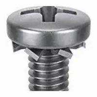 SEMS Screw: External Tooth, M6x1.00 Thread Size, 10 mm Lg, Stainless Steel, Passivated, Pan, 10 PK (MPN 1-MPE-6-10)