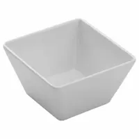 AMERICAN METALCRAFT Melamine Bowl,Square,5": 23 oz Capacity, Melamine, White (MPN MELSQ53)