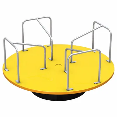 ULTRAPLAY Spinner UP117, Yellow, Multiple Handrails, Not ADA Accessible - Playground Spinners
