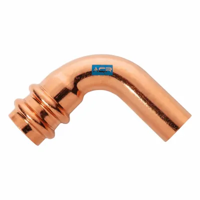 STREAMLINE 1-3/8 in CTS x 1-3/8 in CTS x 1-3/8 in CTS 90° - Refrigeration Copper & Bronze Press Tube Fittings