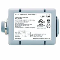 LEVITON Power Pack: OPP20, LED, Hard Wired, 120/208/220/230/240/277V AC, 24V DC, OPP20-D2