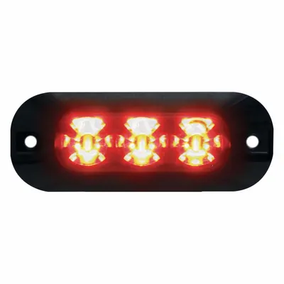 CODE 3 Warning Light: Emergency Vehicle Area Light, Red, 6 W Watt, Clear - Emergency Vehicle Area Lighting