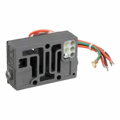 Receptacle-type speed control kit for use with Numatics Mark 15 series pneumatic valves. Regulates airflow to control actuator speed in industrial automation systems. Suitable for manufacturing, packaging, and material handling applications.