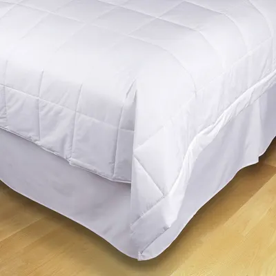 MARTEX Blanket: King, 108 in Overall Lg, 90 in Overall Wd, T240, Polyester, White - Duvet Inserts