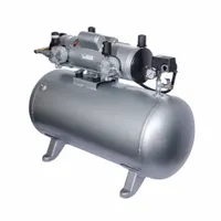 GAST Piston Air Compressor: 2 hp, Horizontal, 30 gal, 12.04 cfm, 50 psi, 110/220V AC/115/230V AC (MPN 8LDF-46T-M850X)