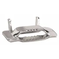 BAND-IT Strapping Buckle: Fits 1 1/4 in Strap Wd, Stainless Steel, 10 Qty, Flat, Heavy Duty, 10 PK (MPN GRC442)