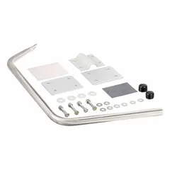 This bracket kit is used to mount and secure rear crossview mirrors on commercial vehicles. It assists in improving driver visibility during reversing and maneuvering in tight spaces.